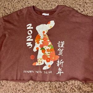 Lunar New Year Rabbit Graphic Sweatshirt- Grayson Threads